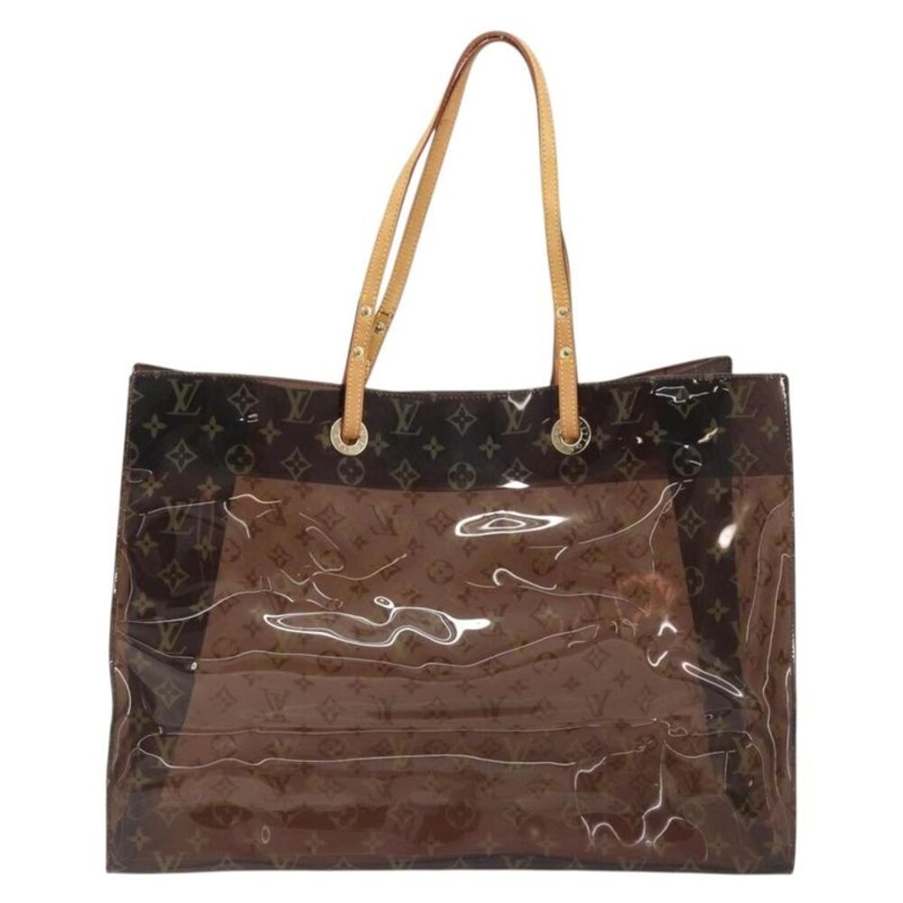 Louis Vuitton Ambre Sac Cabas Monogram Vinyl Brown Plastic Tote Bag Bag